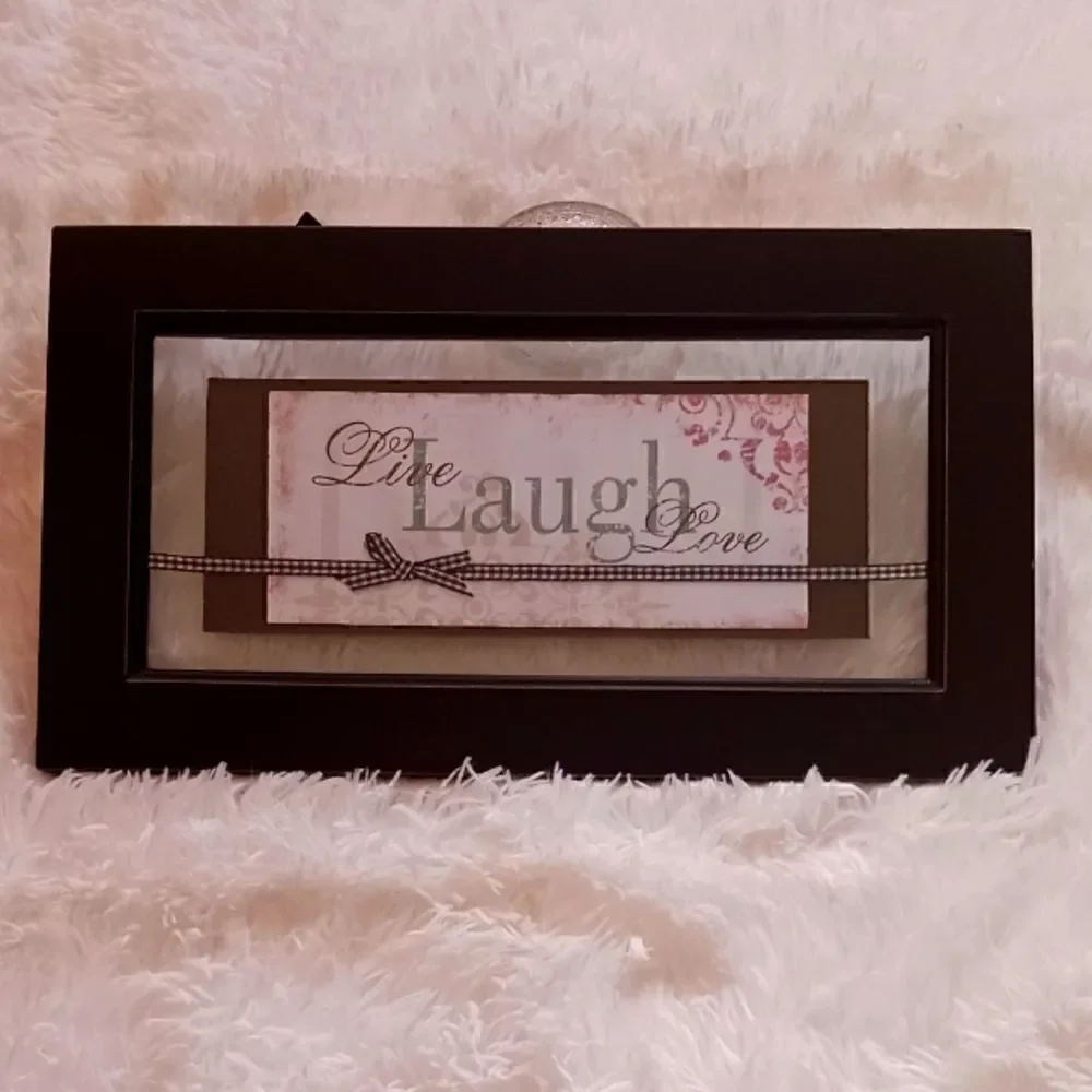 LIVE LAUGH LOVE Picture in Frame NWT